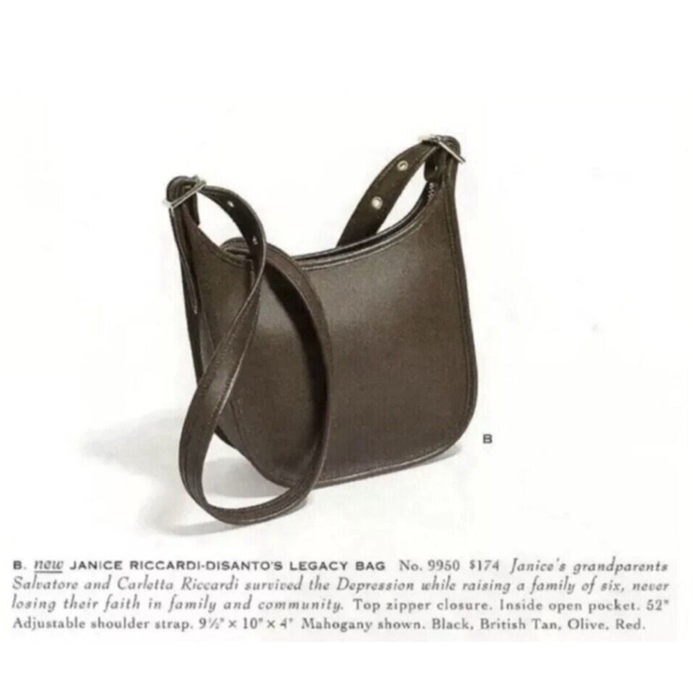 Coach Legacy 9950 Janice Riccardi Disantos Mahogany Leather Shoulder Bag - Picture 2 of 2